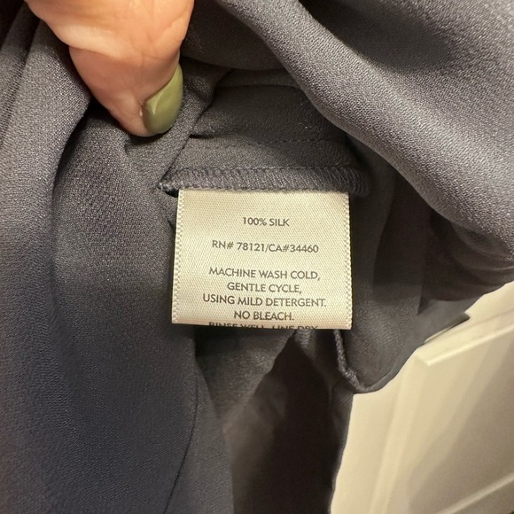 Eileen Fisher gray heavyweight silk georgette crepe 💯 silk jacket - Picture 7 of 7